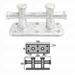 Кнехт двойной 180х70мм HDG 0602-0701