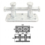 Кнехт двойной 235х90мм HDG 0602-0702