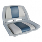Кресло пластиковое с подушкой, серо-голубое